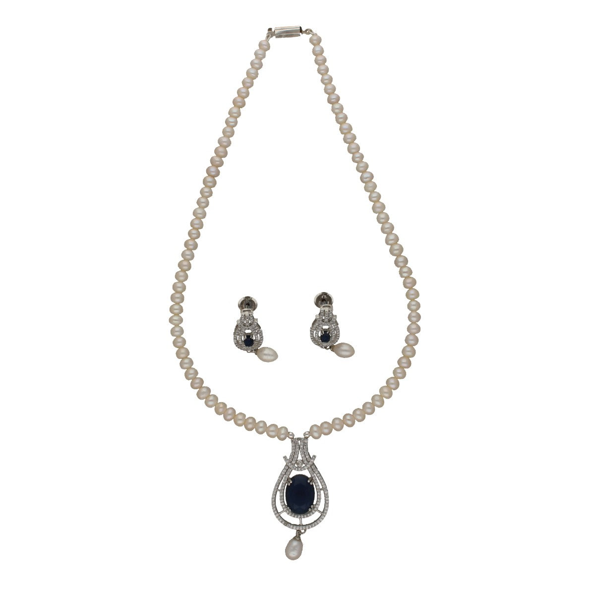 J Pearls Charm Pearl Necklace Set - Swadesiicart