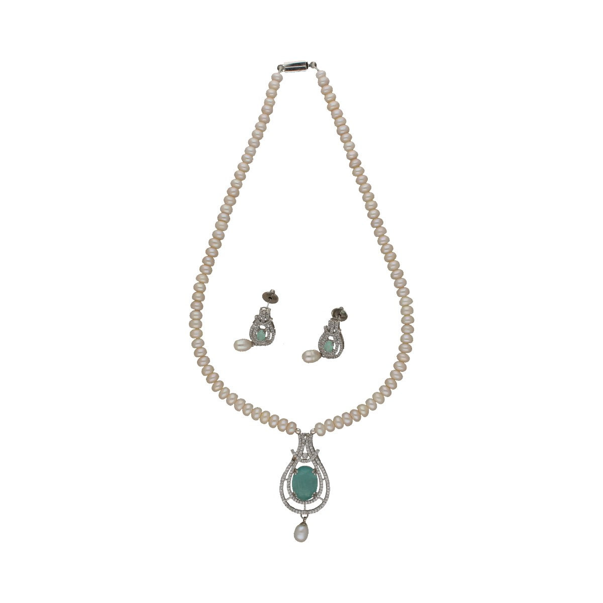 J Pearls Blossom Pearl Necklace Set - Swadesiicart