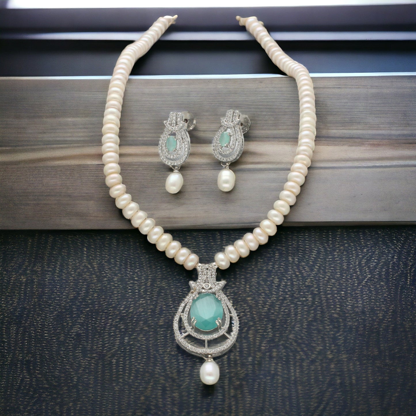 J Pearls Blossom Pearl Necklace Set - Swadesiicart