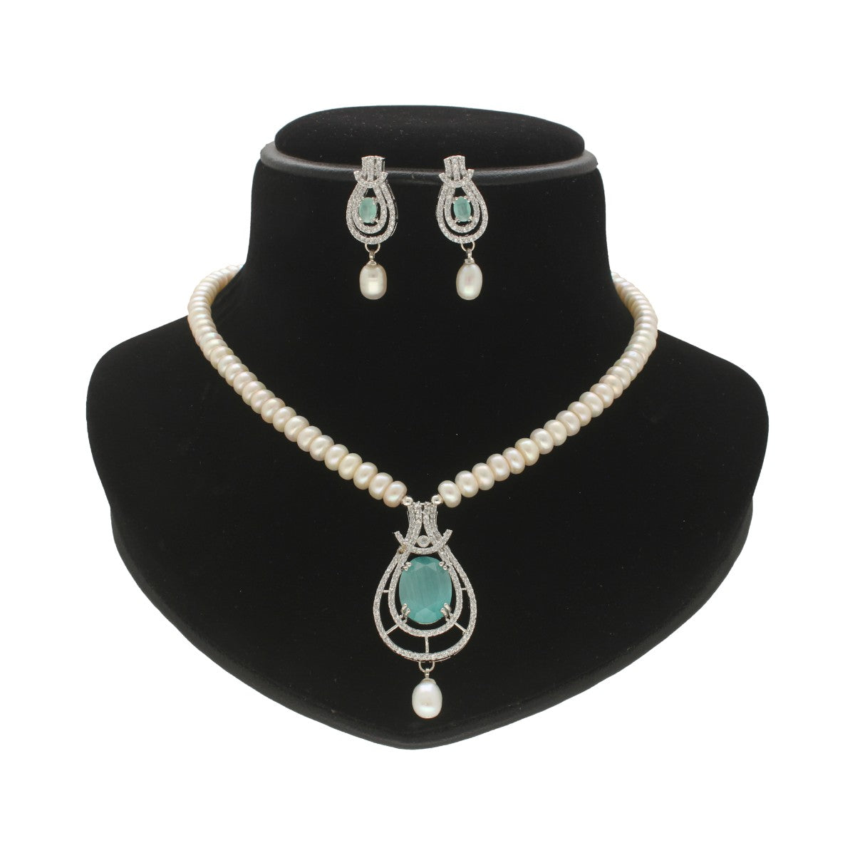 J Pearls Blossom Pearl Necklace Set - Swadesiicart