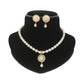 J Pearls Shimmering Pearl Necklace Set - Swadesiicart
