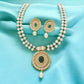 J Pearls Moonlite Pearl Necklace Set - Swadesiicart