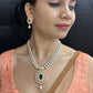J Pearls Moonlite Pearl Necklace Set - Swadesiicart