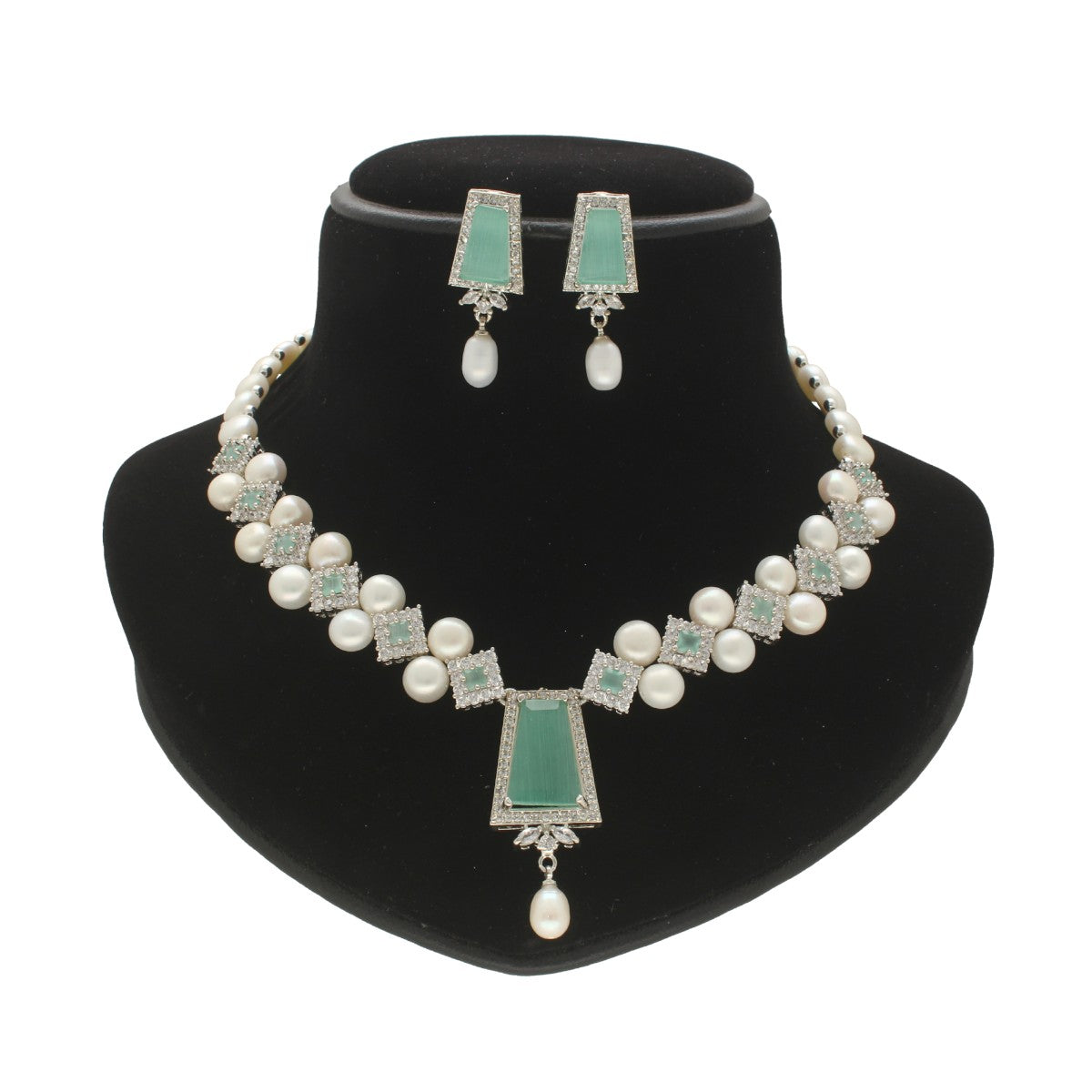 J Pearls Symphony Pearl Necklace Set - Swadesiicart