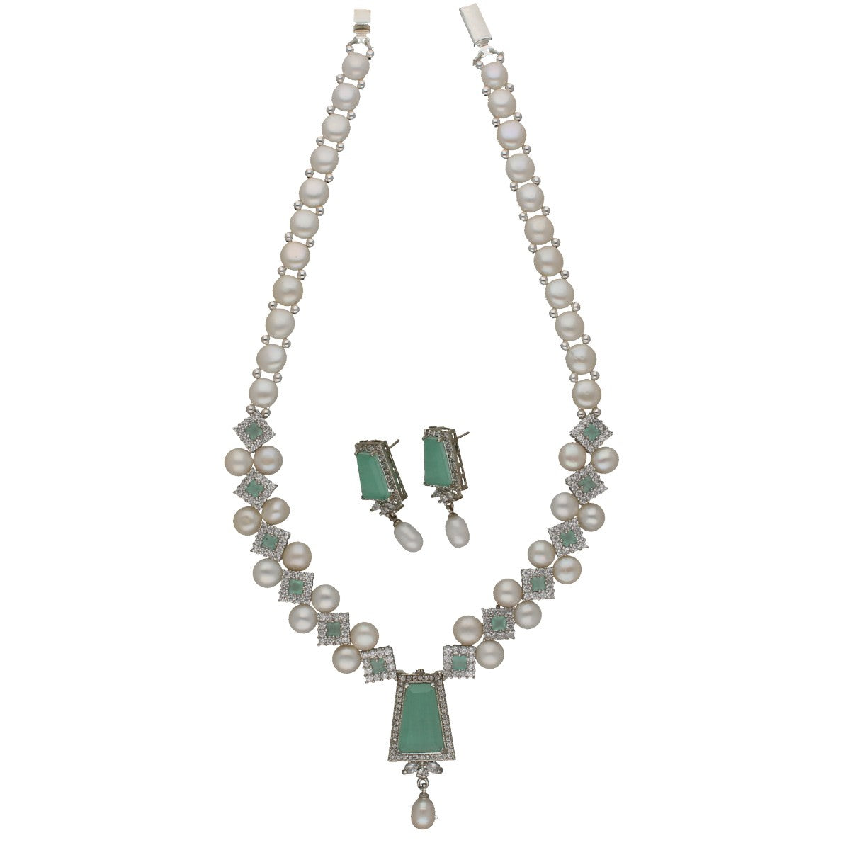 J Pearls Symphony Pearl Necklace Set - Swadesiicart