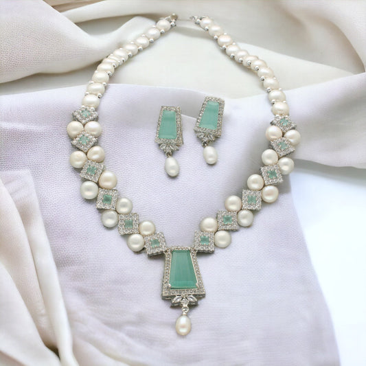 J Pearls Symphony Pearl Necklace Set - Swadesiicart