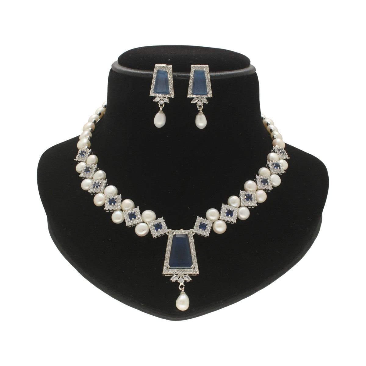 J Pearls Riviera Pearl Necklace Set - Swadesiicart