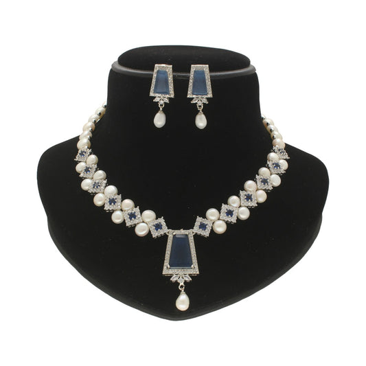 J Pearls Riviera Pearl Necklace Set - Swadesiicart