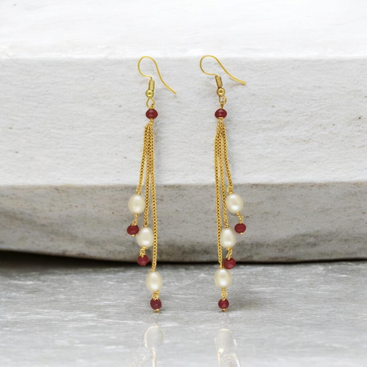J Pearls Adora Pearl Earrings - Swadesiicart