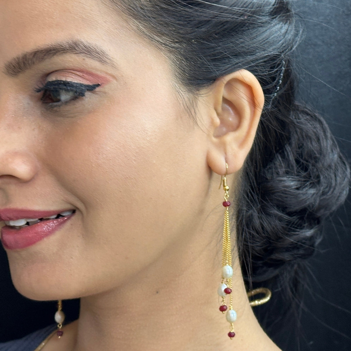J Pearls Adora Pearl Earrings - Swadesiicart