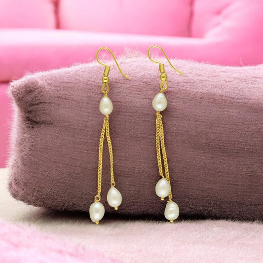 J Pearls Royal Duchess Pearl Earrings - Swadesiicart
