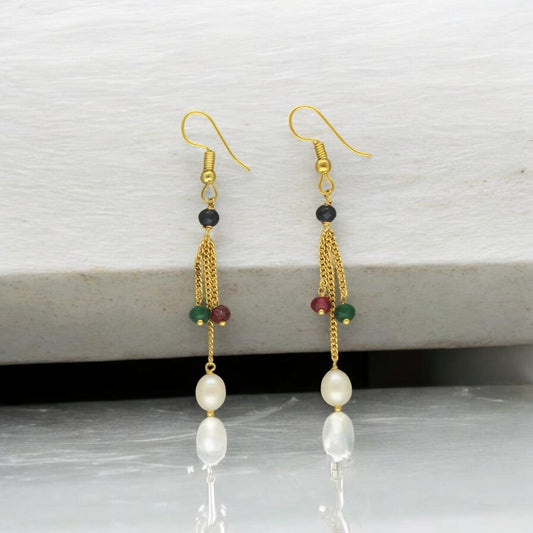 J Pearls Whril Pearl Earrings - Swadesiicart