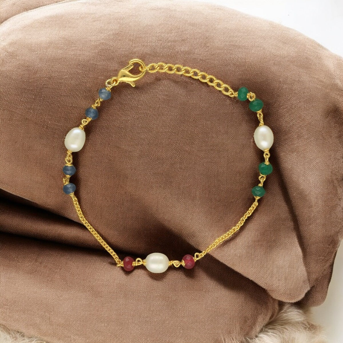 J Pearls Velmma Pearl Bracelet - Swadesiicart