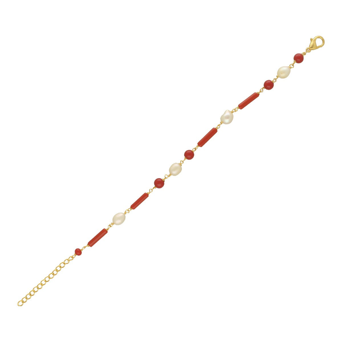 J Pearls The Eldric Charm Pearl Bracelet - Swadesiicart