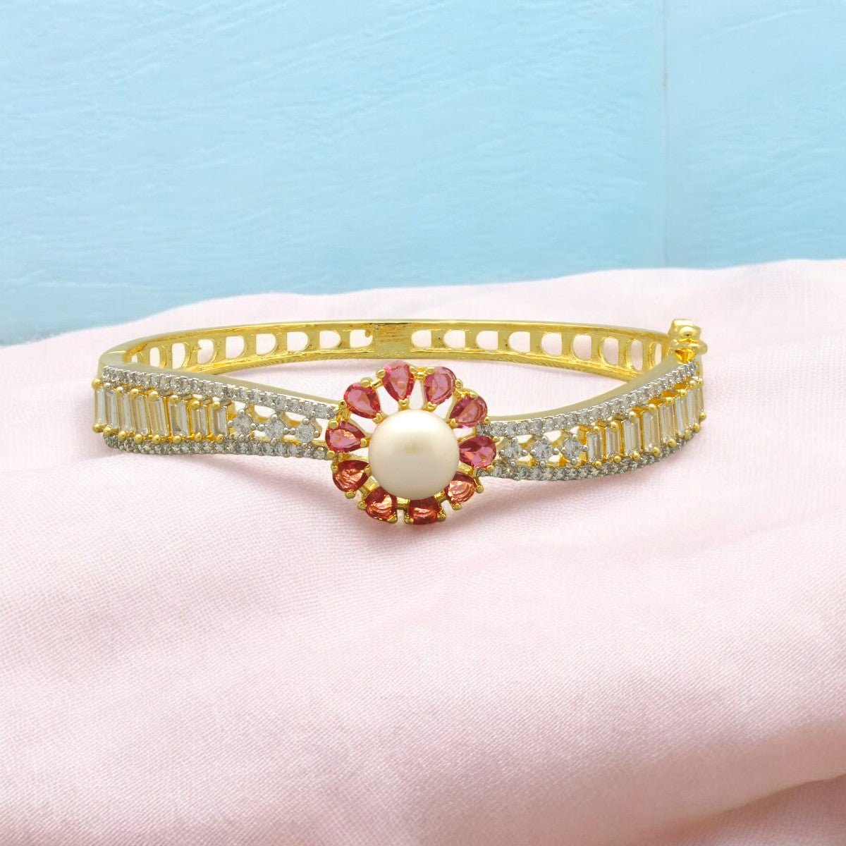 J Pearls Princess Charm Pearl Bracelet - Swadesiicart