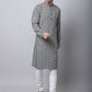 Even Apparels Multi Pure Cotton Men's Kurta With Band Collar | Swadesiicart