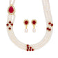 J Pearls Stunning 3 String Necklace Set - Real Pearl Jewelry - Swadesiicart