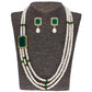 J Pearls Eye-Catching 3 String Necklace Set - Real Pearl Jewelry - Swadesiicart