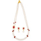 J Pearls Prominent 2 String Necklace Set - Real Pearl Jewelry - Swadesiicart