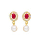 J Pearls Prominent 2 String Necklace Set - Real Pearl Jewelry - Swadesiicart