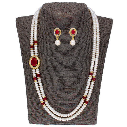 J Pearls Prominent 2 String Necklace Set - Real Pearl Jewelry - J Pearls