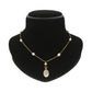 J Pearls Flower Oval Pearl Pendant Set | Swadesiicart