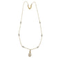 J Pearls Flower Oval Pearl Pendant Set | Swadesiicart