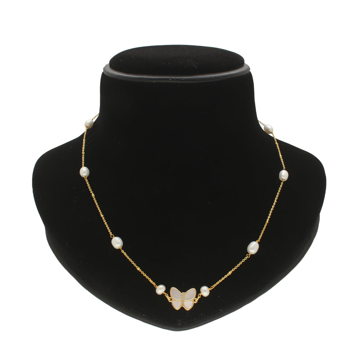 J Pearls ButterFly Pearl Pendant Set | Swadesiicart