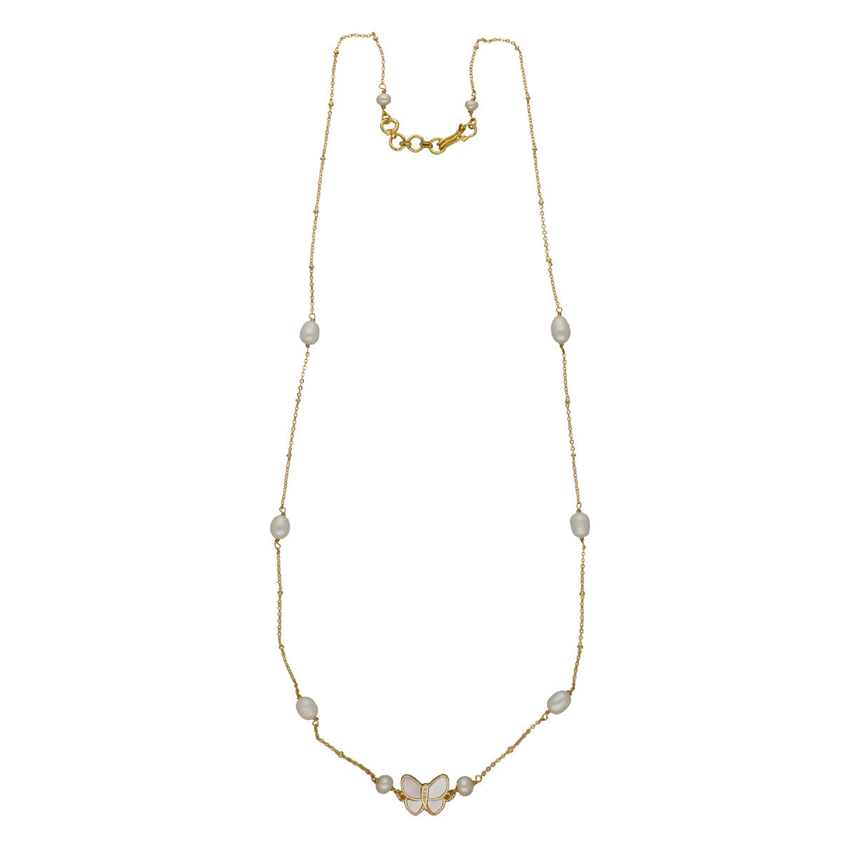 J Pearls ButterFly Pearl Pendant Set | Swadesiicart