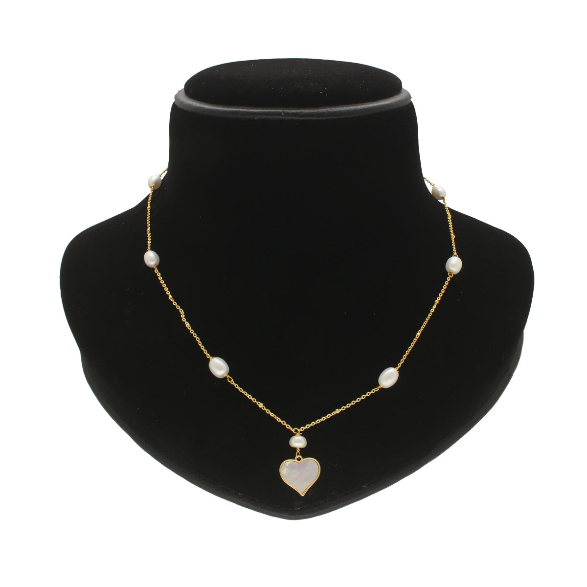 J Pearls Heart Pearl Pendant Set | Swadesiicart