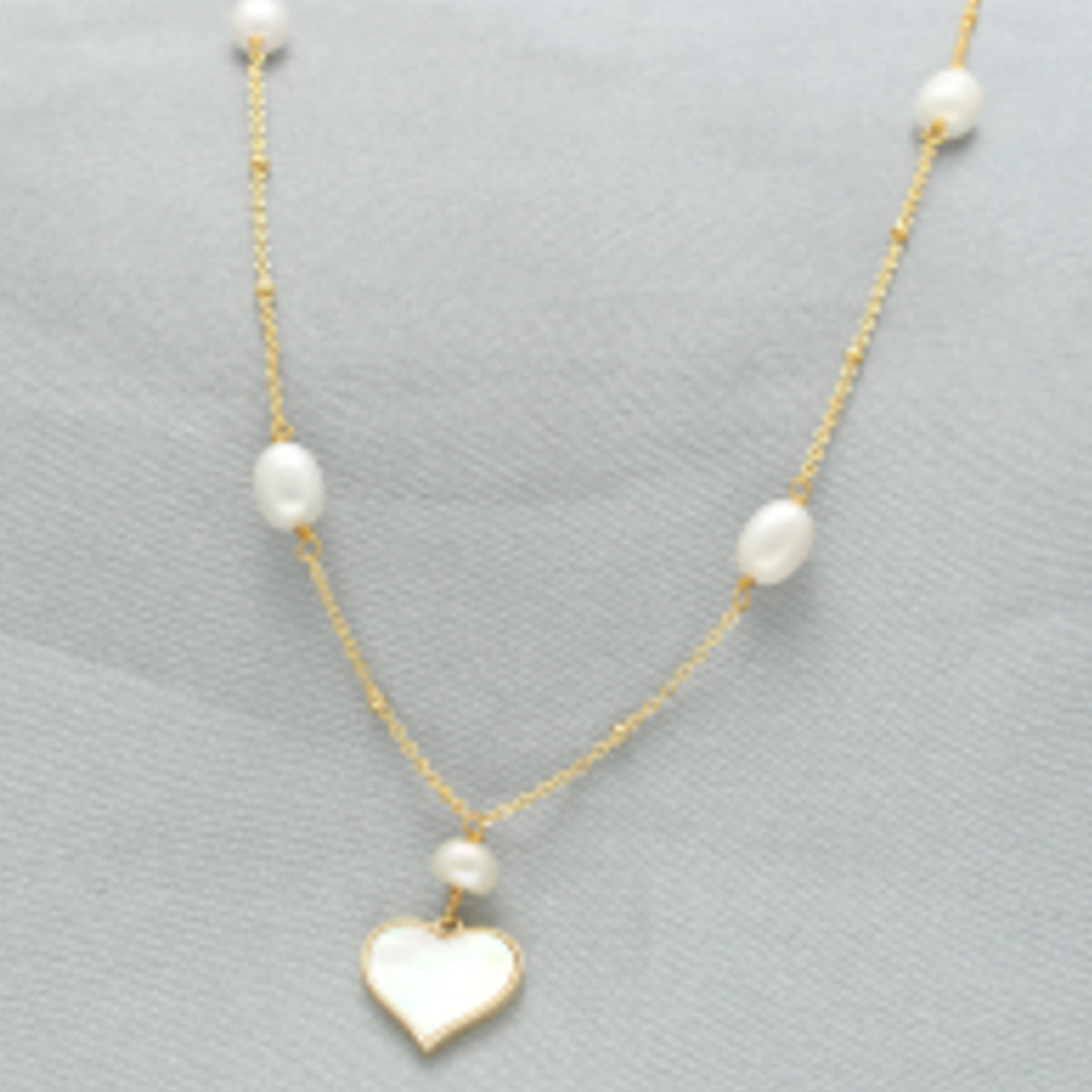 J Pearls Heart Pearl Pendant Set | Swadesiicart