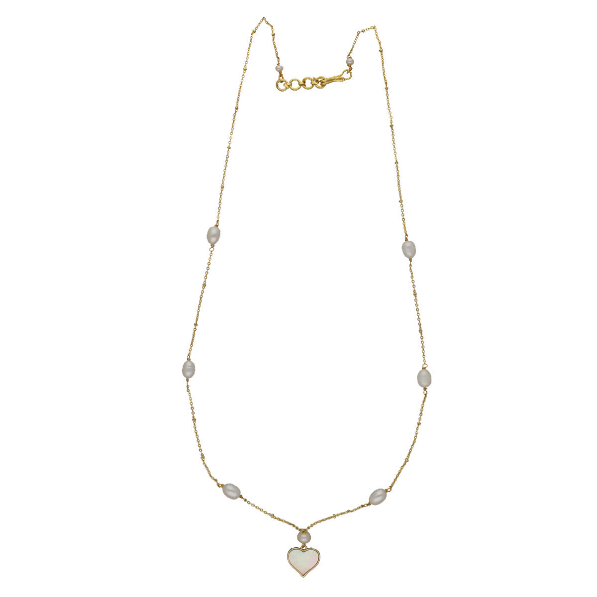 J Pearls Heart Pearl Pendant Set | Swadesiicart
