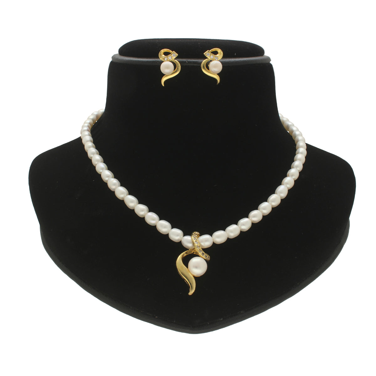 J Pearls Abha Pearl Pendant Set | Swadesiicart