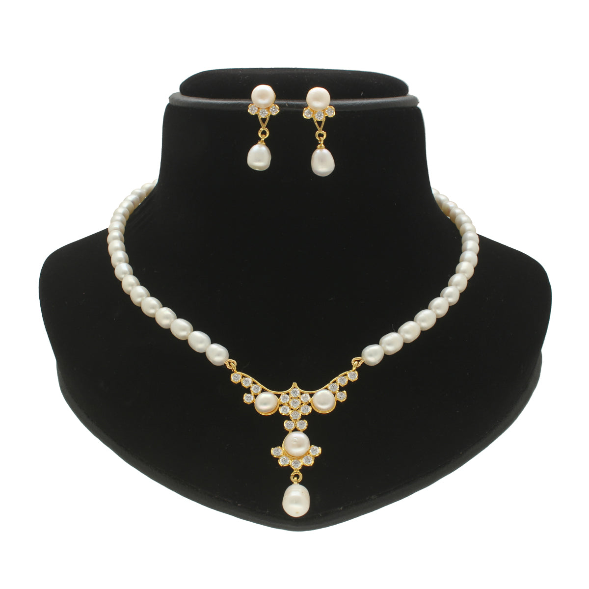 J Pearls Sanjitha Pearl Pendant Set | Swadesiicart