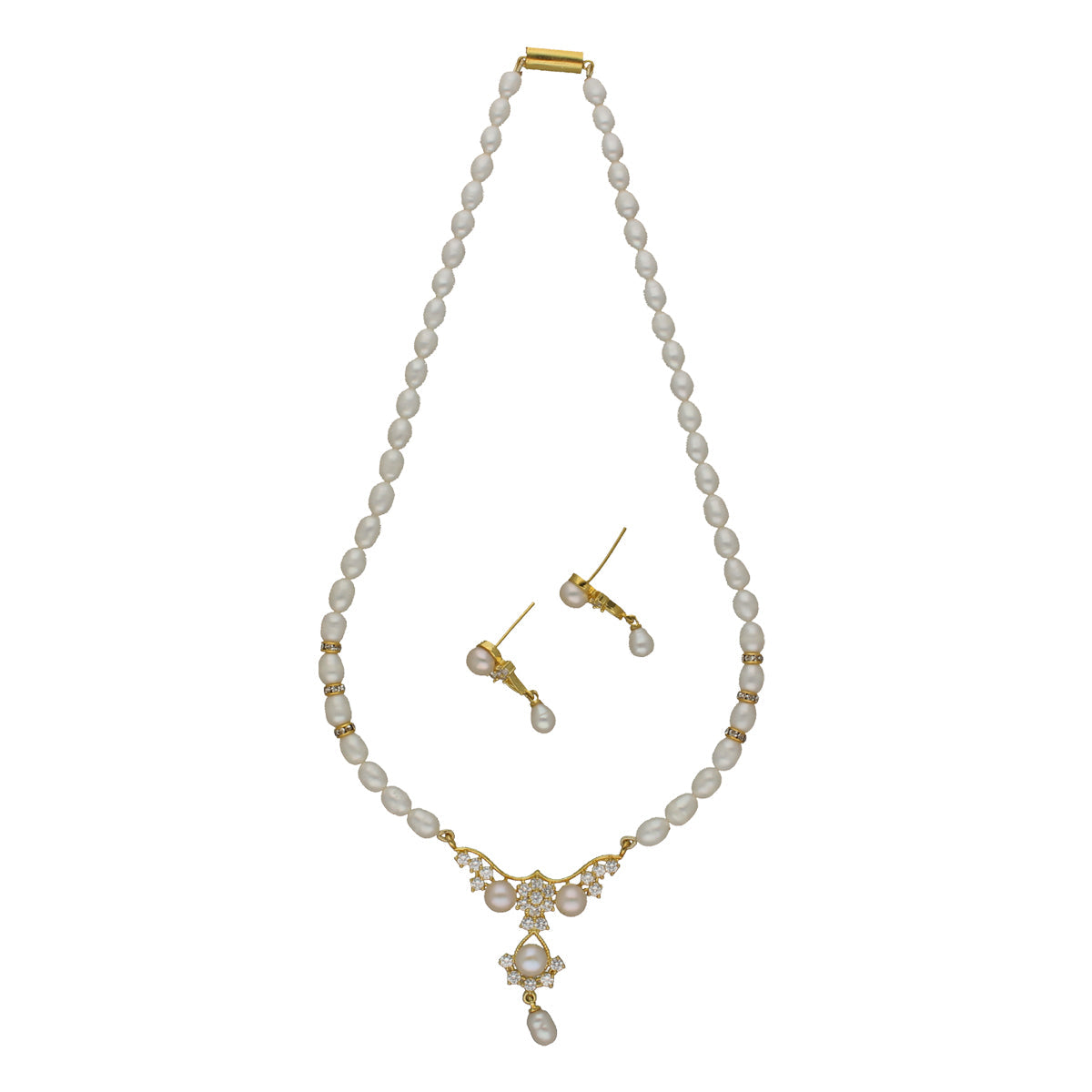 J Pearls Sanjitha Pearl Pendant Set | Swadesiicart