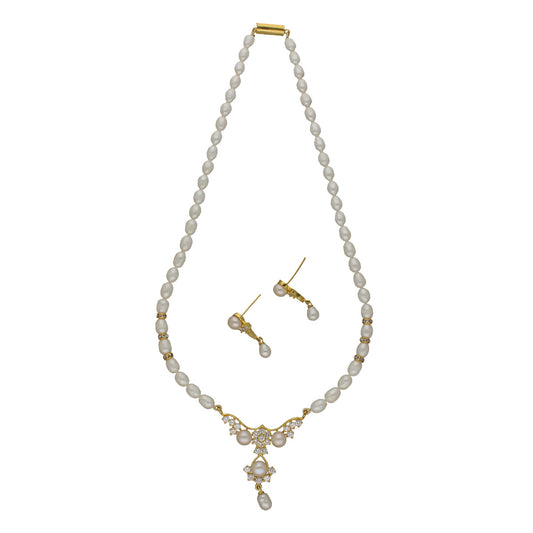 J Pearls Sanjitha Pearl Pendant Set | Swadesiicart