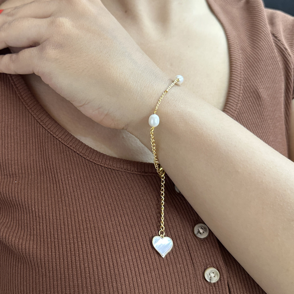 J Pearls Jasmine Pearl Bracelet - Swadesiicart