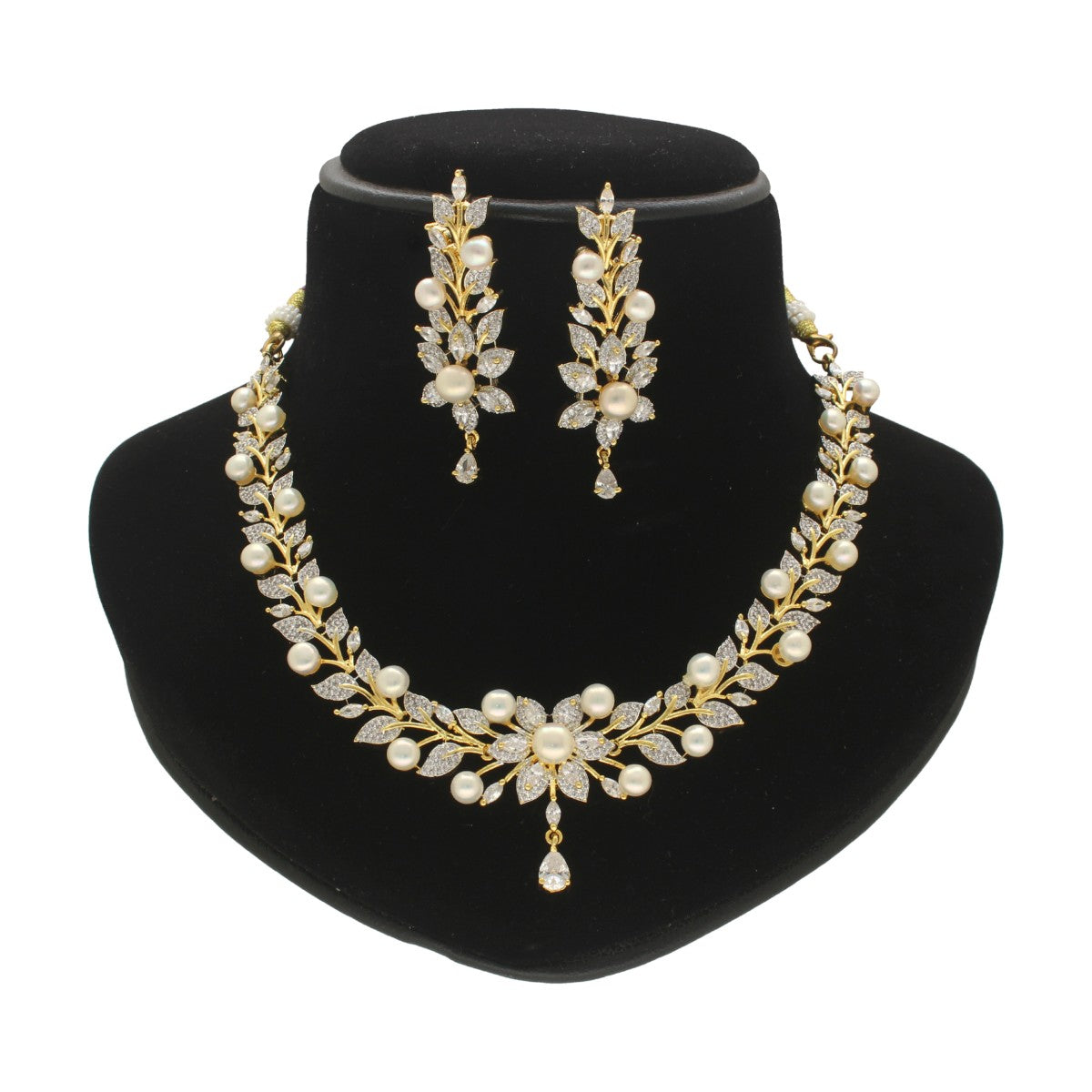 J Pearls Majesty Aurora Pearl Set - Swadesiicart