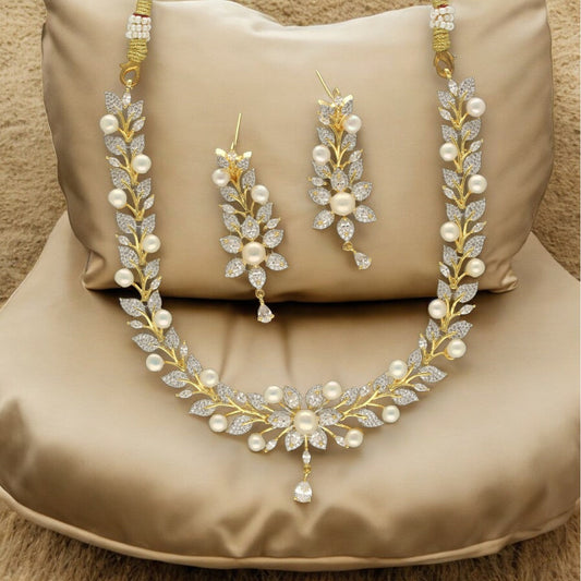 J Pearls Majesty Aurora Pearl Set - Swadesiicart
