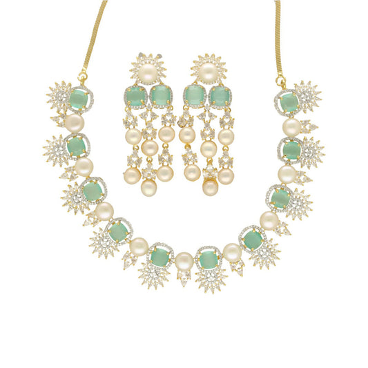 J Pearls Regal Glory Pearl Set - Swadesiicart