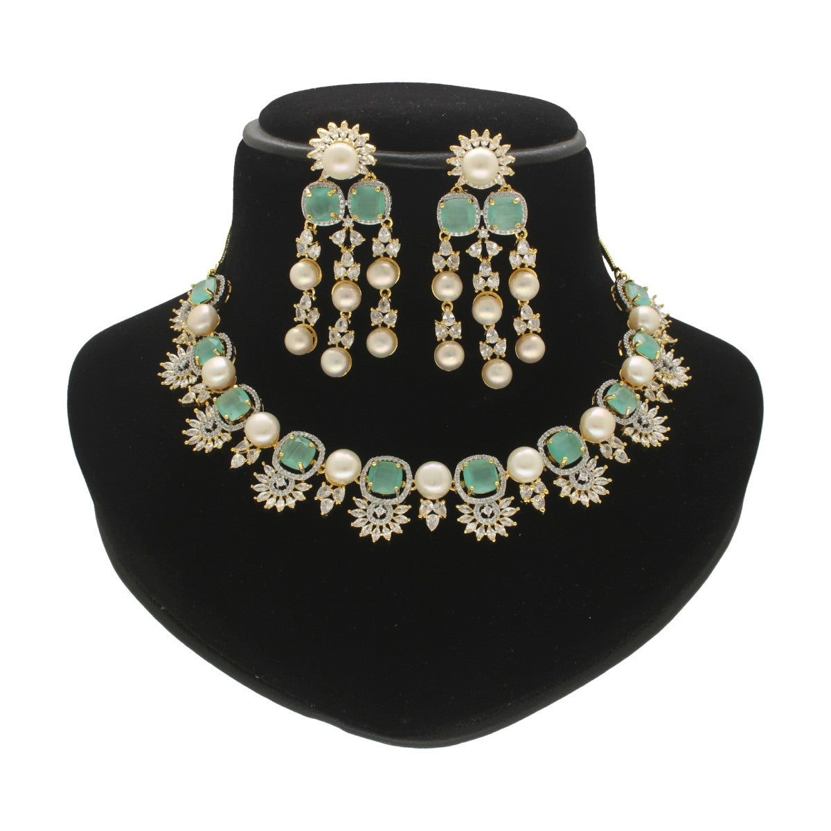 J Pearls Regal Glory Pearl Set - Swadesiicart