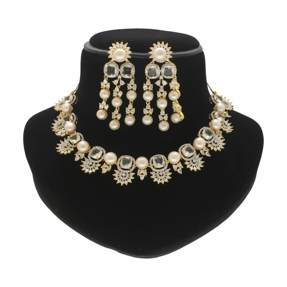 J Pearls Imperial Princess Pearl Set - Swadesiicart