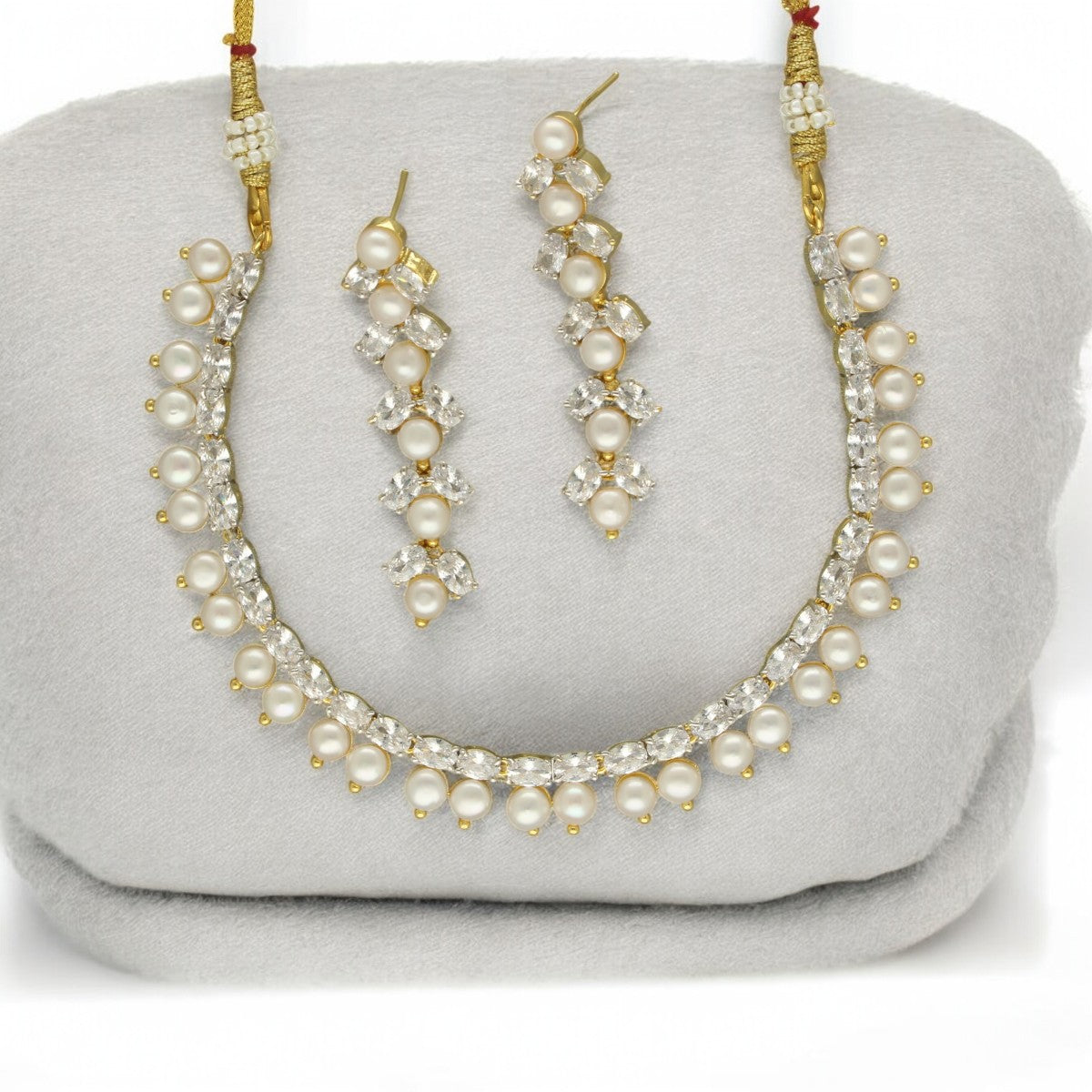 J Pearls The Runa Luxe Pearl Set - Swadesiicart