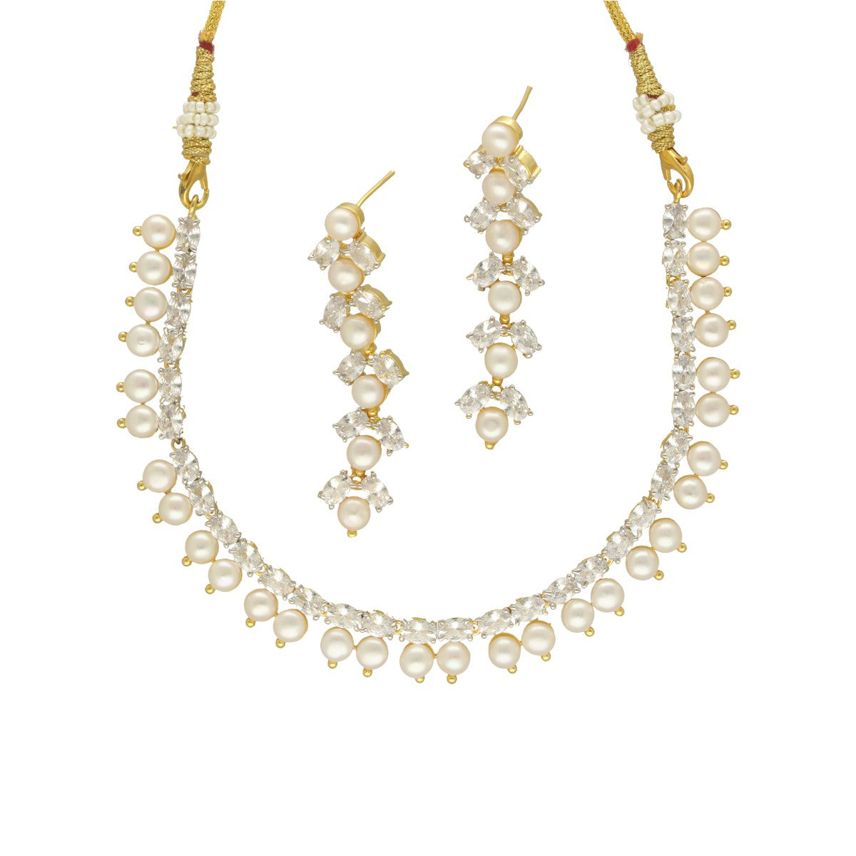 J Pearls The Runa Luxe Pearl Set - Swadesiicart
