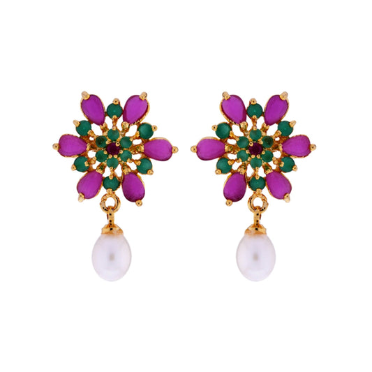J Pearls Color Drop Earrings - Real Pearl Jewelry | Swadesiicart