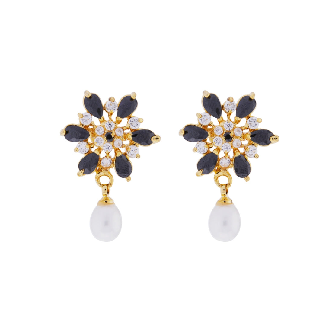 J Pearls Heema Drop Earrings - Real Pearl Jewelry | Swadesiicart