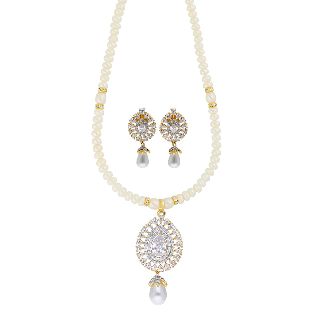 J Pearls Sushita Pearl Pendant Set - Real Pearl Jewelry | Swadesiicart