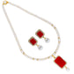 J Pearls Sara Pearl Pendant Set - Real Pearl Jewelry | Swadesiicart