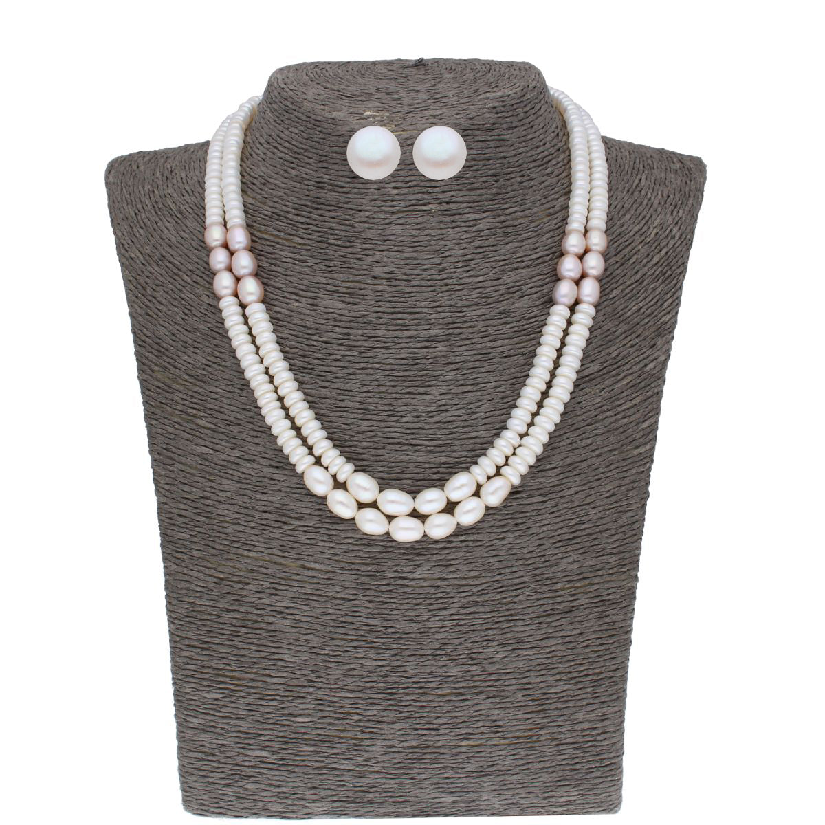 J Pearls 2 Line 5-6Mm Button Pearl Set - Real Pearl Jewelry - J Pearls