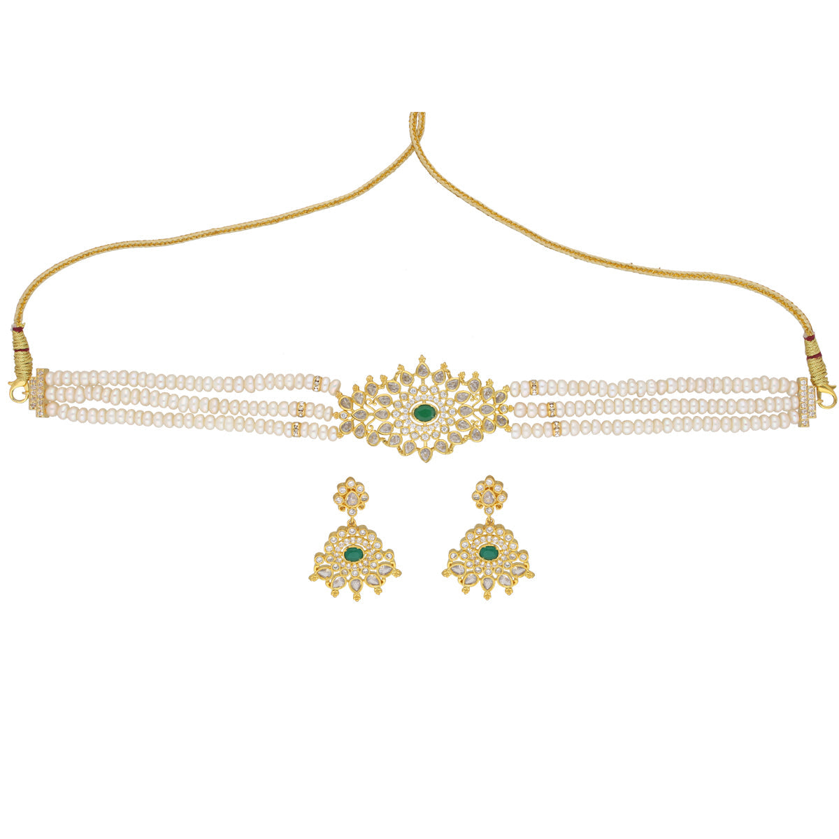 J Pearls Mesmerizing Pearl Choker - Real Pearl Jewelry | Swadesiicart